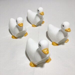 Vintage Porcelain Duck Napkin Holder Ring 4 Easter Spring Farmhouse Countryside